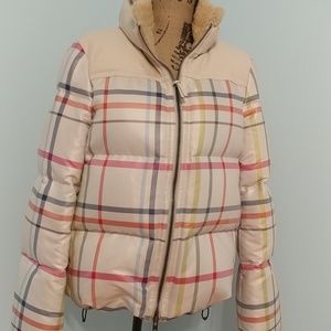 Large Coach Puffer Jacket - Leather Trimmed